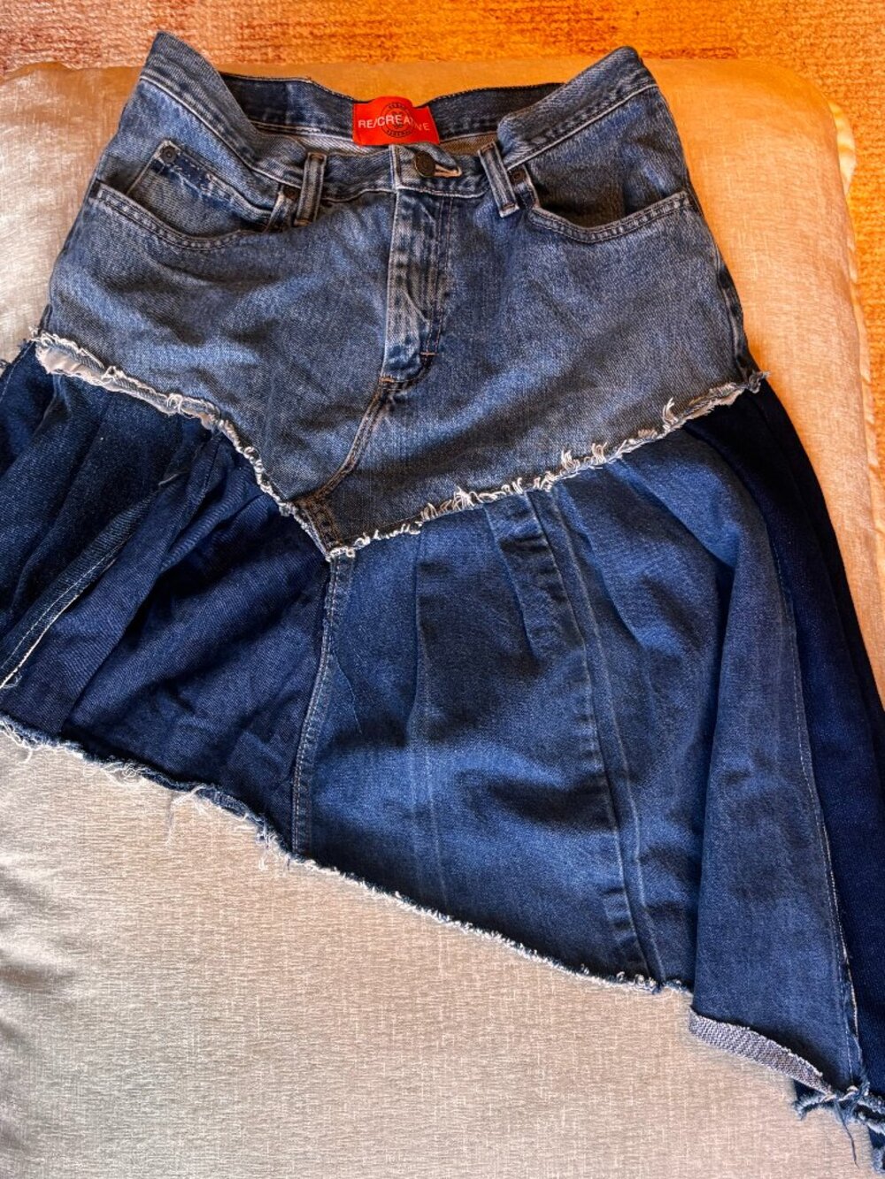 NWT Urban Renewal - Urban Outfitters Re/Creative Asymmetrical Denim Skirt  31x30